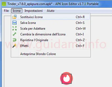 APK Icon Editor applicare cambio icona applicazione