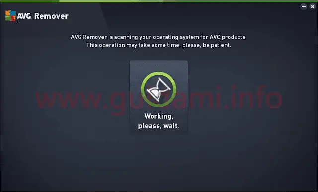 AVG Remover interfaccia grafica