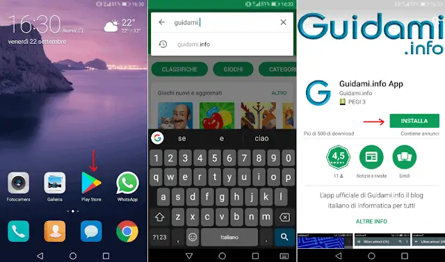 Android accedere al Play Store e scaricare app
