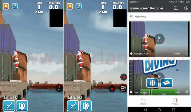 Android app Game Screen Recorder schermata registrazione e video