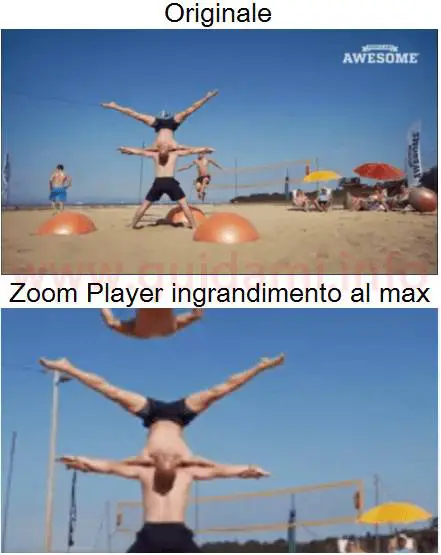 Android video zoomato con app Zoom Player