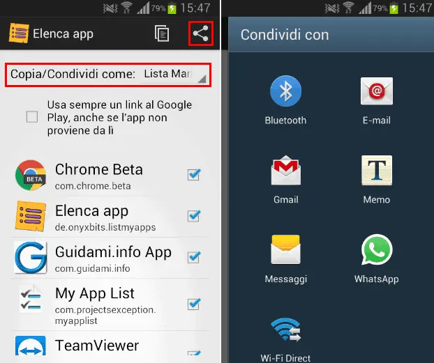 App Android List My Apps Elenca app