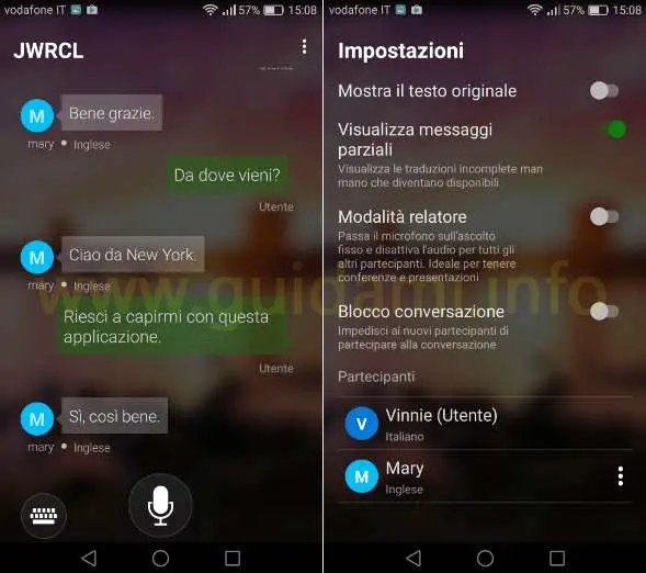 App Microsoft Translator traduzione multilingua in tempo reale
