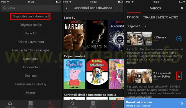 App Netflix iOS Anroid Disponibile per il download