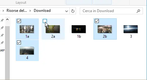 Caselle di controllo file Windows 10
