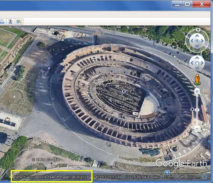 Conoscere la data delle immagini satellitari con Google Earth
