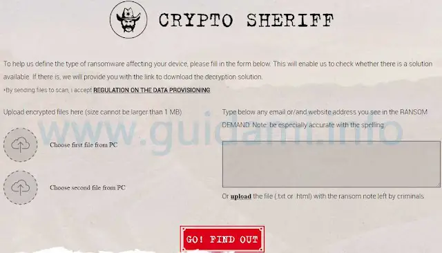 Crypto Sheriff No More Ransomware