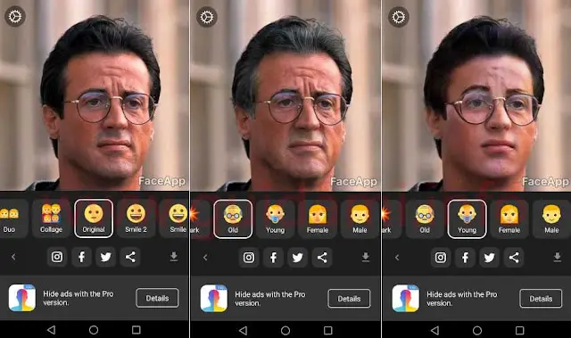 FaceApp Android e iOS foto viso trasformata con effetti
