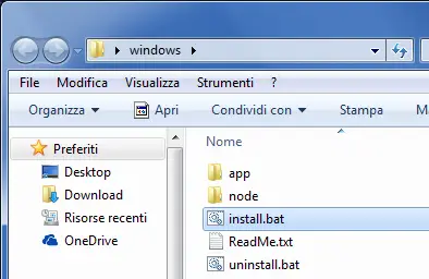File install bat per estensione Auto Shutdown di Google Chrome