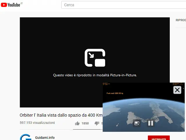 Firefox 71 video in riproduzione in modalità Picture-in-Picture