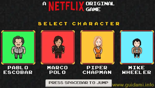 Gioco Netflix online FlixArcade con personaggio delle serie TV(1)