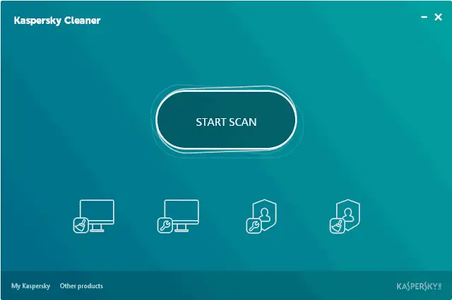 Kaspersky Cleaner schermata iniziale