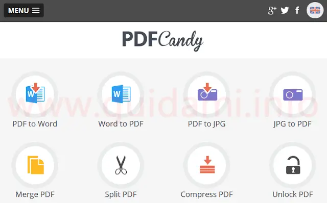 PDF Candy sito internet per modificare documenti PDF online