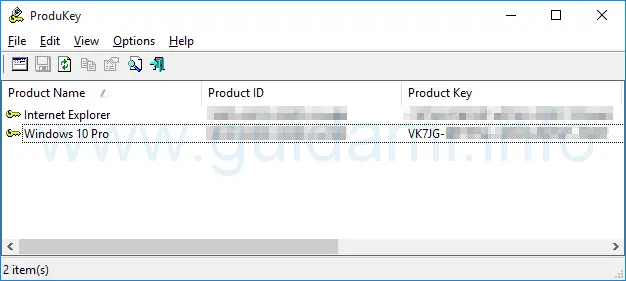 ProduKey Product Key Windows 10