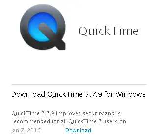 QuickTime per Windows