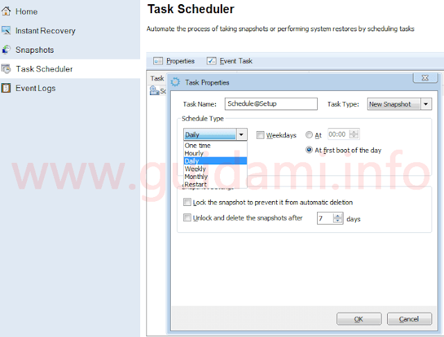 RollBack Rx Home Edition schermata Task Scheduler