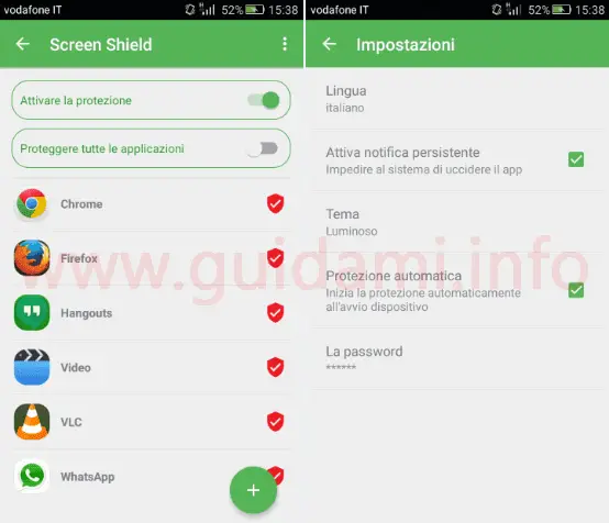 Screen Shield app Android