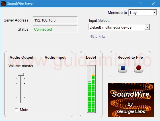 SoundWire Server per PC Windows e Linux