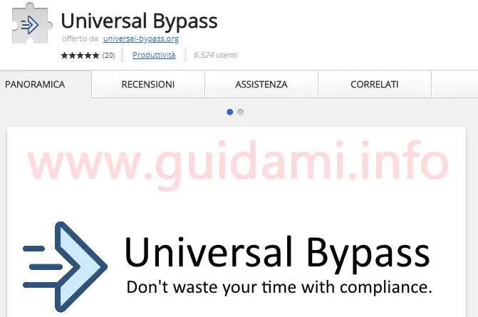 Universal Bypass sul Chrome Web Store