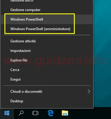 Windows 10 Creators Update menu Win+X Windows PowerShell