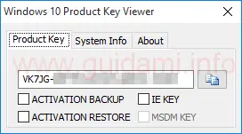 Windows 10 Product Key Viewer