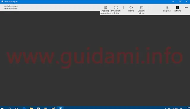Windows 10 app Assistenza rapida finestra controllo PC da remoto