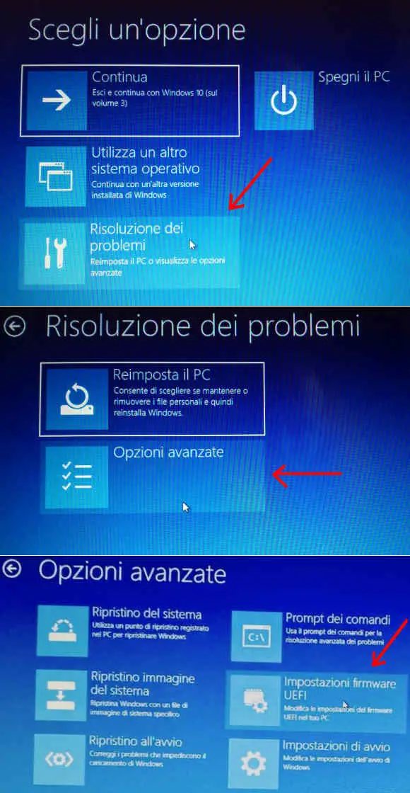 Windows 10 come accedere al BIOS UEFI